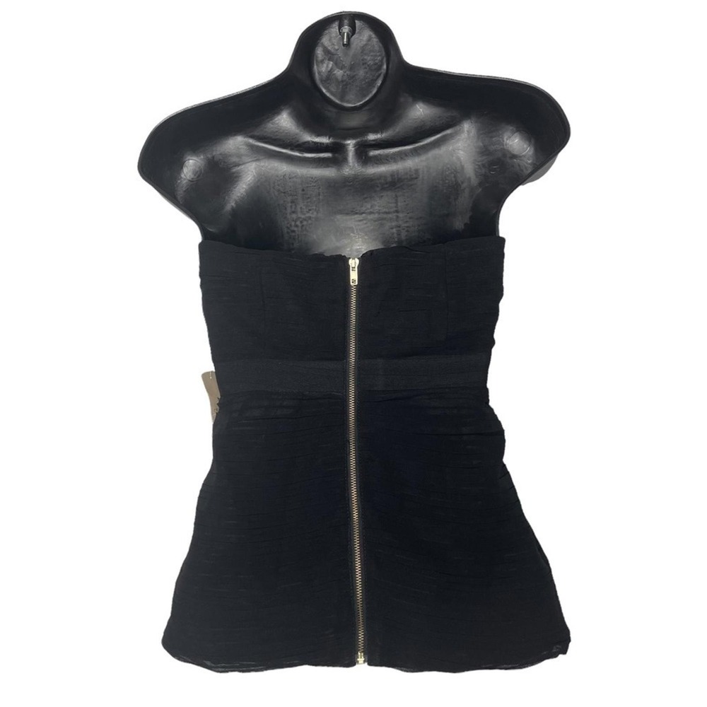 Black Strapless Corset Top | Goth Glam Dark Romance Vintage Glam - Picture 2 of 6